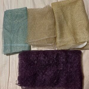 Set of Four Sparkly Mesh Fabrics